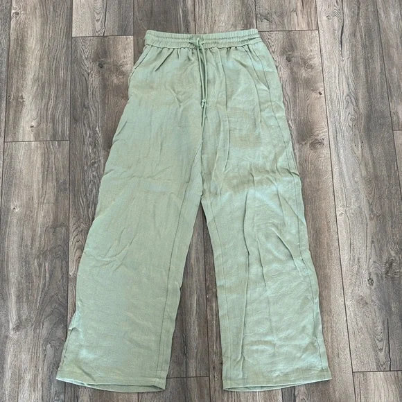 HALARA Sage Green Linen Pants - Picture 5 of 5